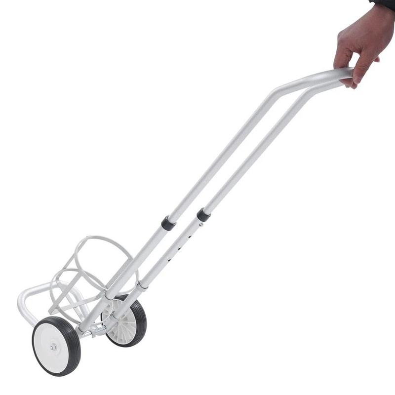 Adjustable Handle Oxygen Tank Cart With Portable Oxygen Cylinder Dolly Set 6