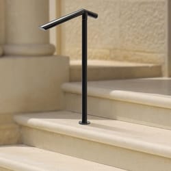 outdoor stair railing & metal handrail for steps black safety support