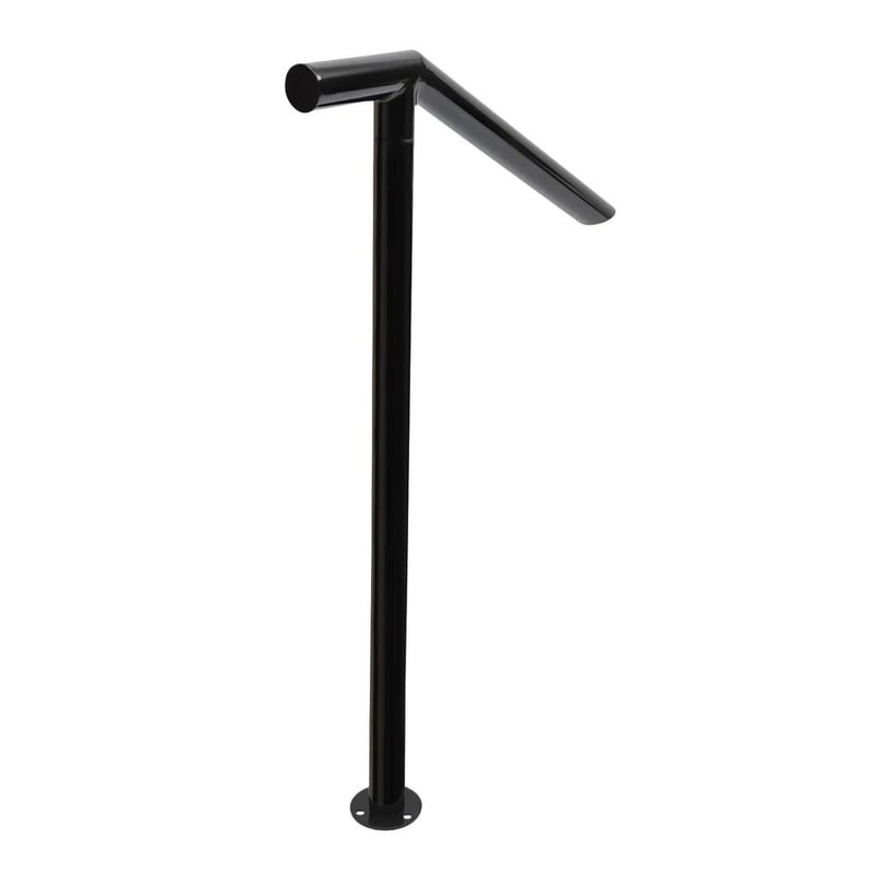 Outdoor Stair Railing Metal Handrail For Steps Black Safety Support 3