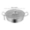 Double Flavor Stainless Steel Hot Pot With Divider Clear Lid Dual Broth Cooking 1