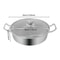 Double Flavor Stainless Steel Hot Pot With Divider Clear Lid Dual Broth Cooking 1
