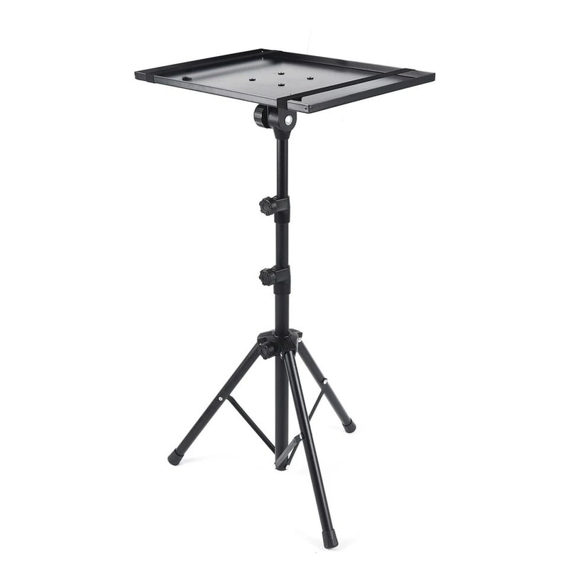Adjustable Projector Tripod Stand With Laptop Holder For Home Office Presentations 3