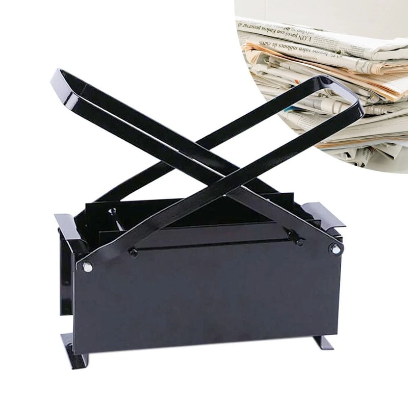 Black Iron Paper Log Maker Ecycled Paper Briquette Press For Eco Friendly Fuel Logs 8
