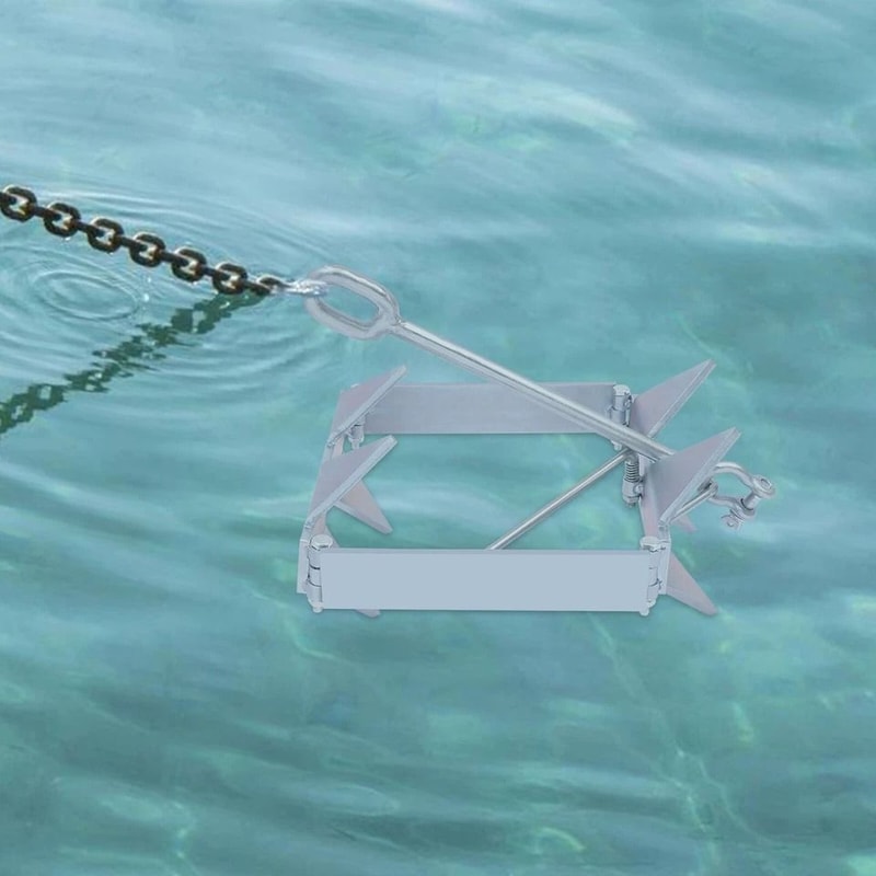 Folding Cube Boat Anchor Sliding Box Portable Marine Anchor For Boats Kayaks 1