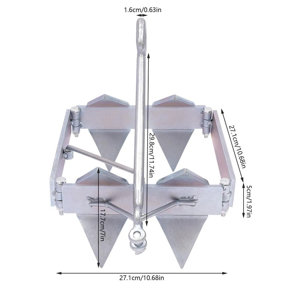 Folding Cube Boat Anchor Sliding Box Portable Marine Anchor For Boats Kayaks 3