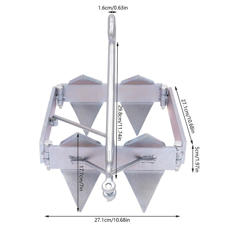 Folding Cube Boat Anchor Sliding Box Portable Marine Anchor For Boats Kayaks 3