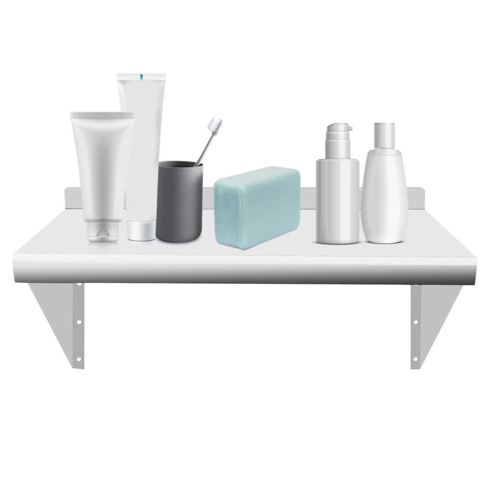 Stainless Steel Commercial Kitchen Wall Shelf Heavy Duty Restaurant Wall Storage Rack 2