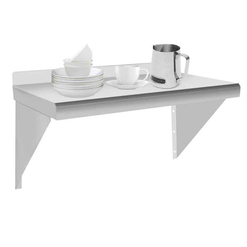 Stainless Steel Commercial Kitchen Wall Shelf Heavy Duty Restaurant Wall Storage Rack 3