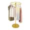 Gold Rotatable Round Garment Rack Floor Standing Adjustable Clothing Display Rack 2