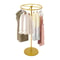 Gold Rotatable Round Garment Rack Floor Standing Adjustable Clothing Display Rack 2