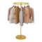 Gold Rotatable Round Garment Rack Floor Standing Adjustable Clothing Display Rack 3