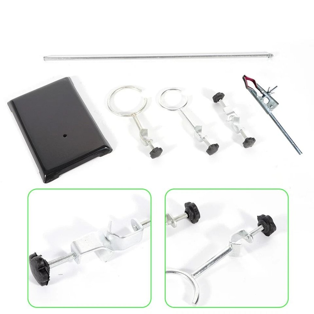 Lab Iron Stand Set With Flask Clamp Ring Stand Kit Chemistry Support Holder For Laboratory Use 2
