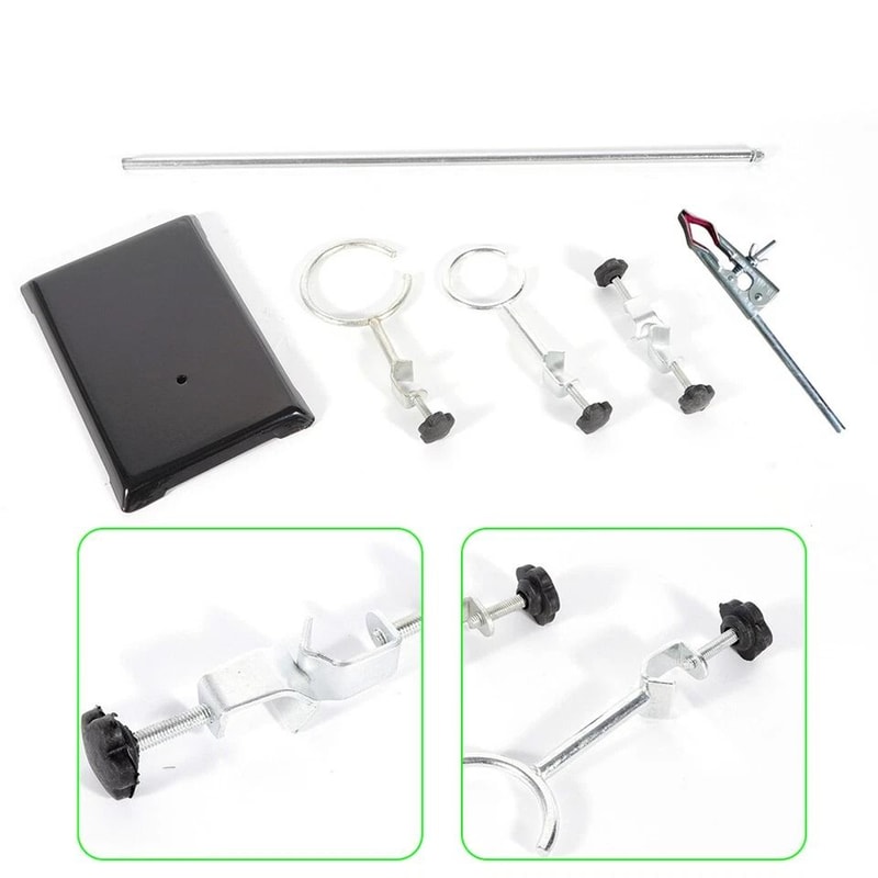 Lab Iron Stand Set With Flask Clamp Ring Stand Kit Chemistry Support Holder For Laboratory Use 2
