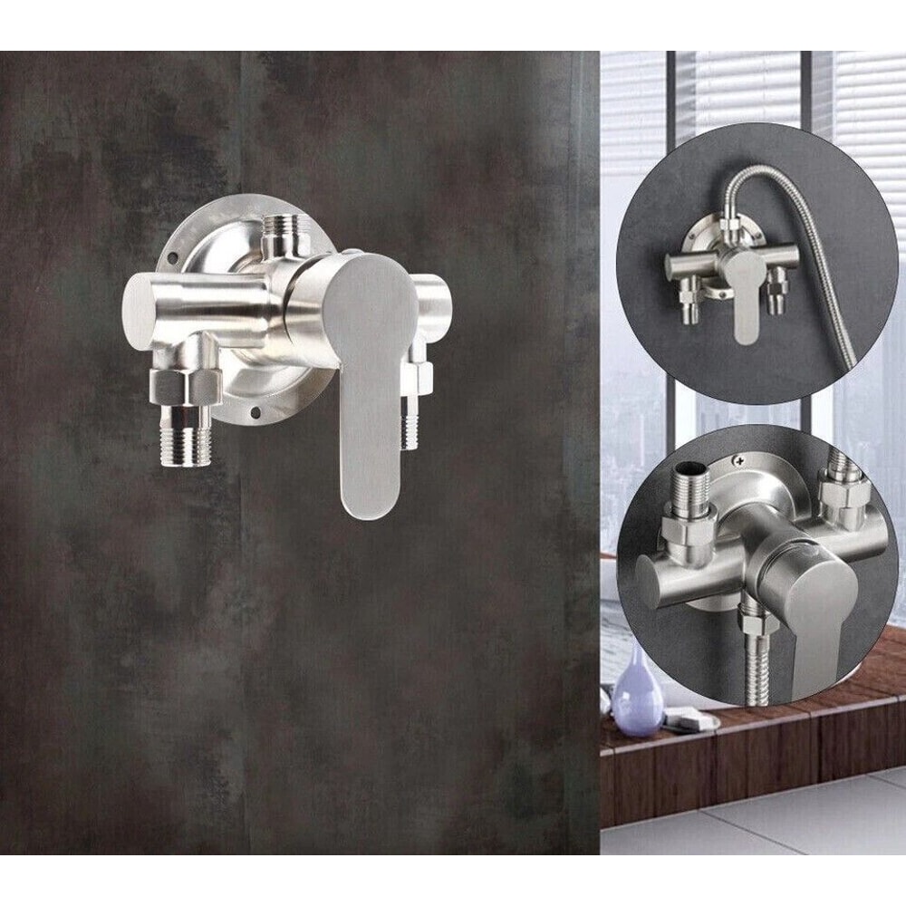 Wall Mount Shower Faucet Control Valve Hot Cold Bathroom Mixer Tap 1