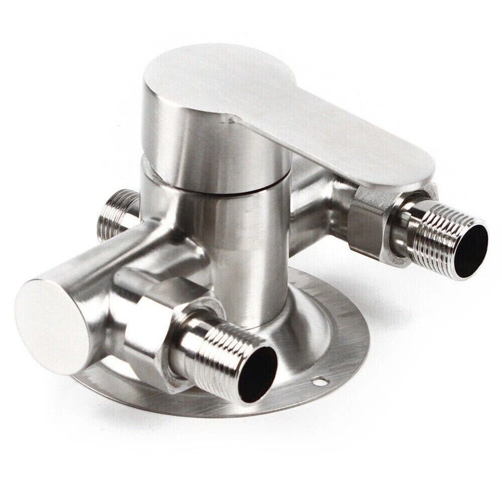 Wall Mount Shower Faucet Control Valve Hot Cold Bathroom Mixer Tap 3