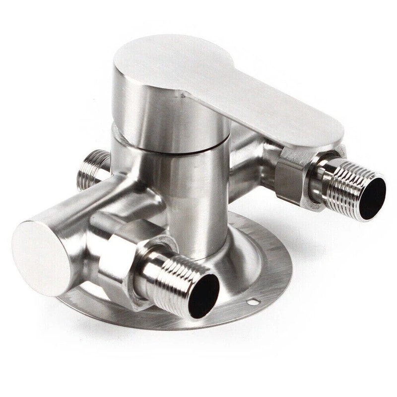 Wall Mount Shower Faucet Control Valve Hot Cold Bathroom Mixer Tap 3