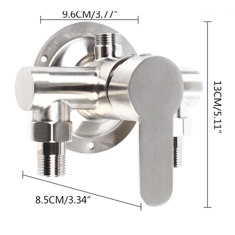 Wall Mount Shower Faucet Control Valve Hot Cold Bathroom Mixer Tap 4