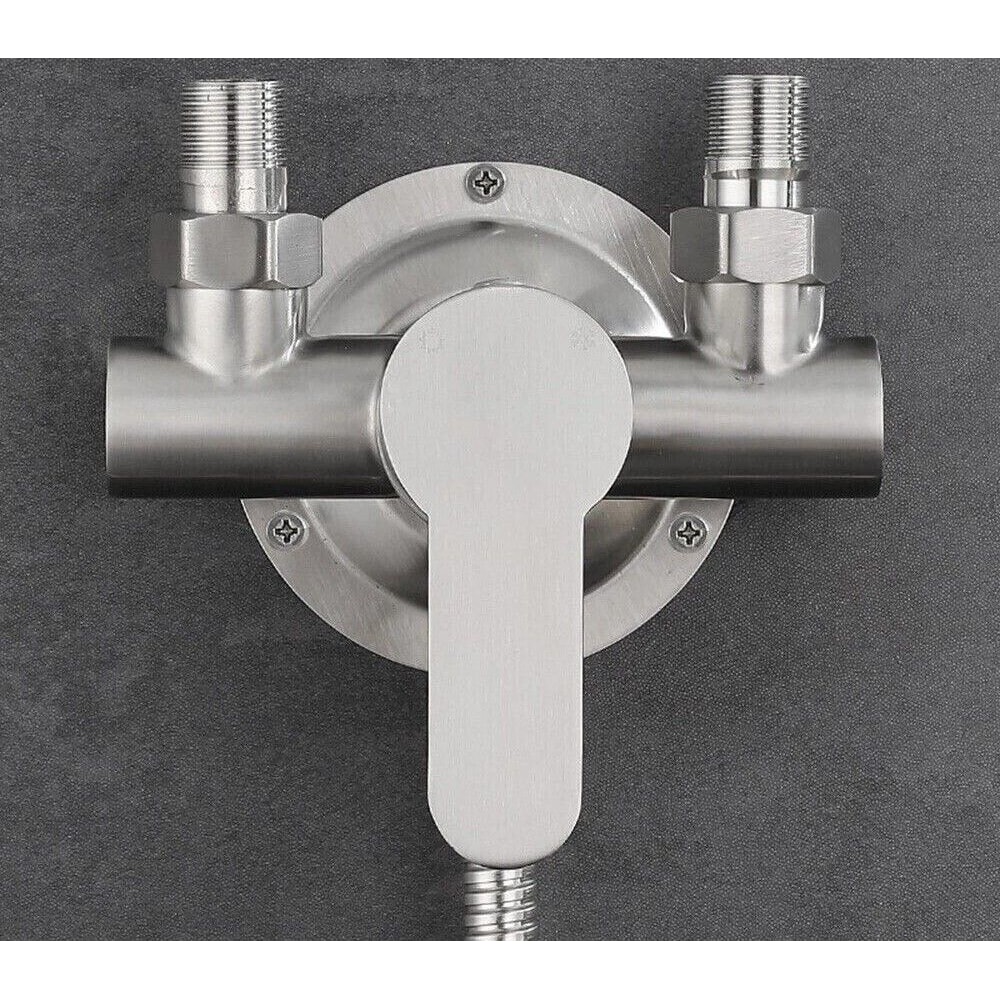 Wall Mount Shower Faucet Control Valve Hot Cold Bathroom Mixer Tap 0