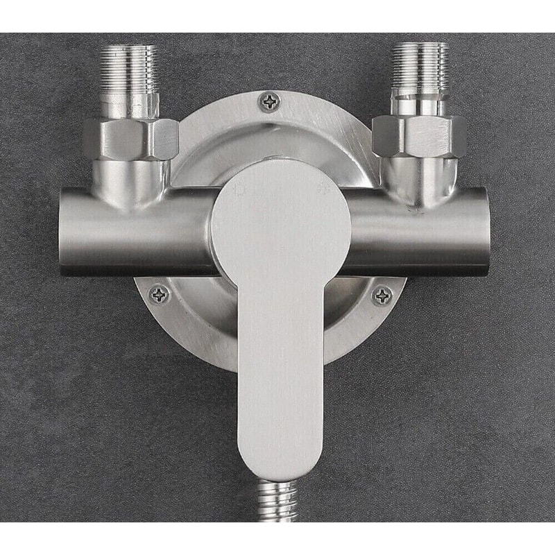 Wall Mount Shower Faucet Control Valve Hot Cold Bathroom Mixer Tap 0