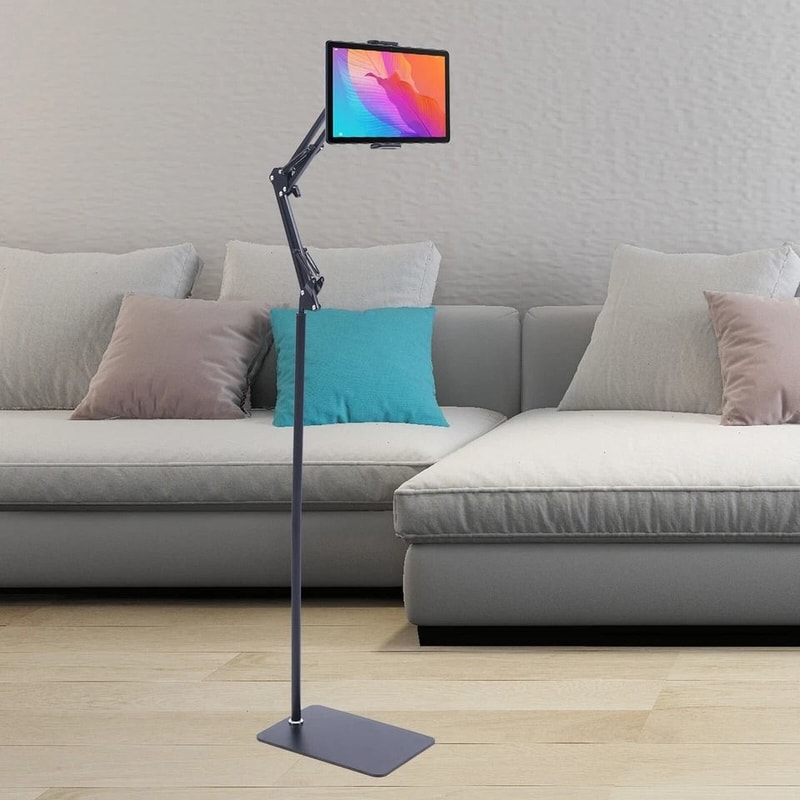 Adjustable Floor Tripod Tablet Phone Stand Holder For Hands Free Viewing 10