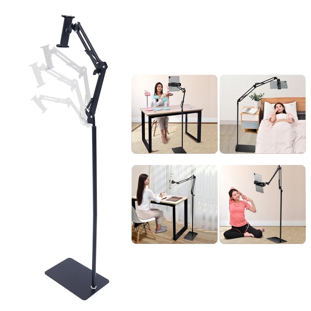 Adjustable Floor Tripod Tablet Phone Stand Holder For Hands Free Viewing 12