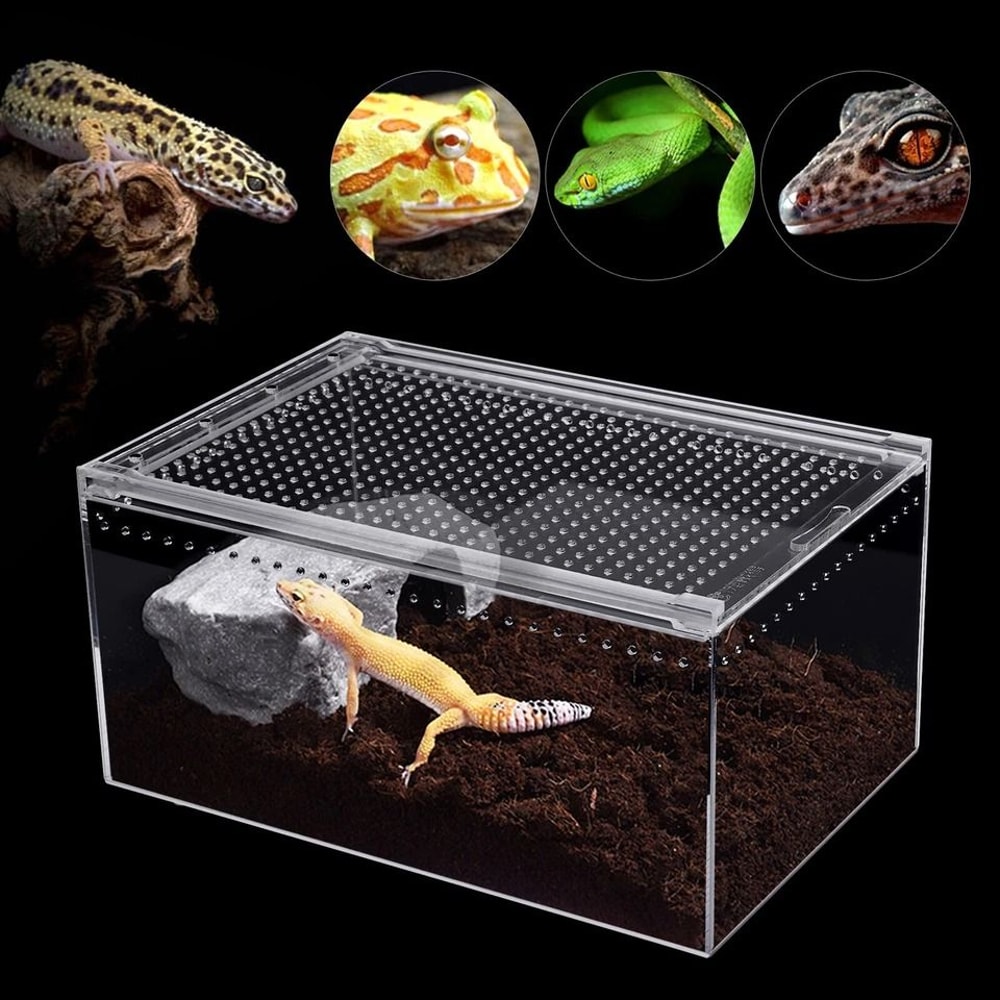 Gallon Acrylic Reptile Breeding Box Magnetic Terrarium Enclosure 1