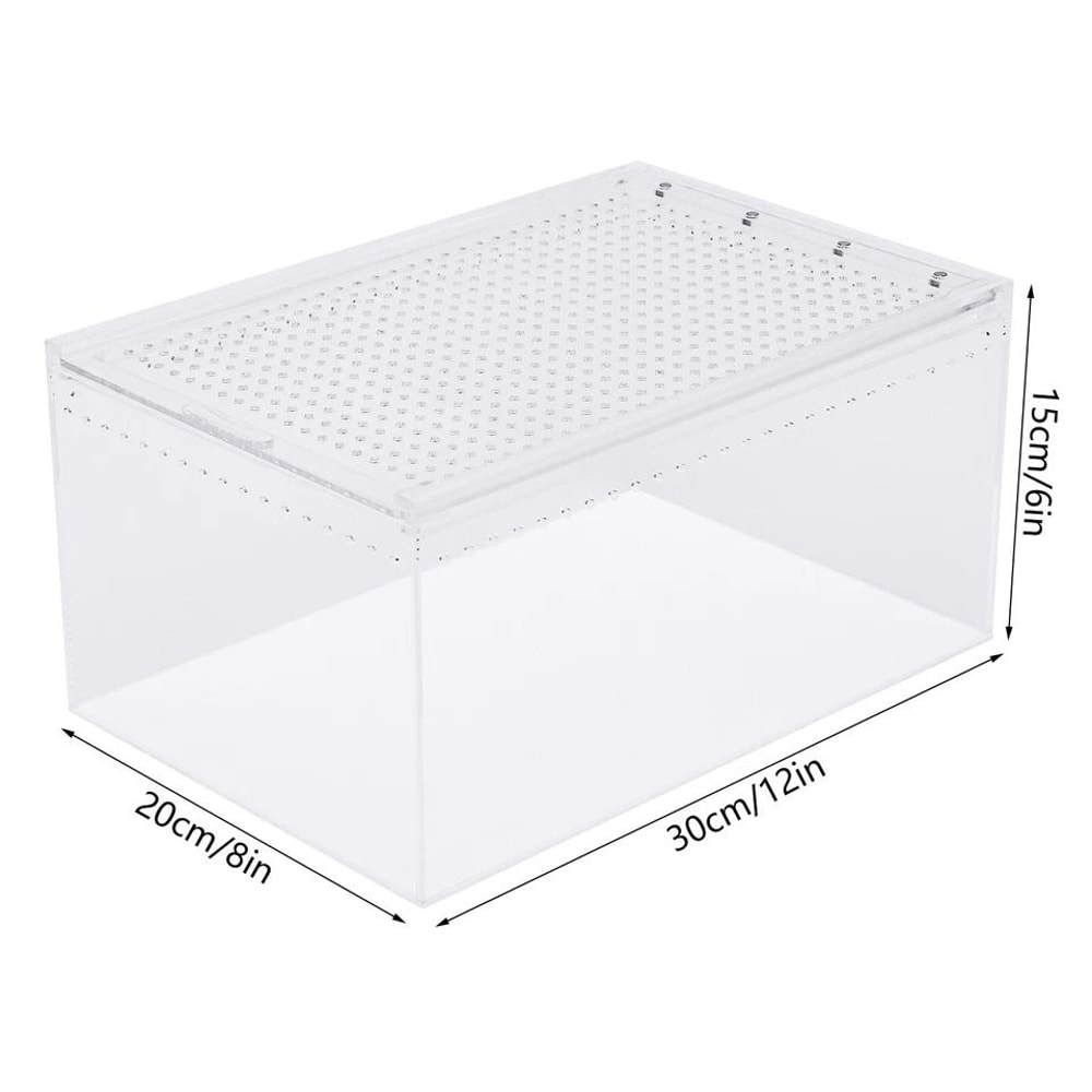 Gallon Acrylic Reptile Breeding Box Magnetic Terrarium Enclosure 9