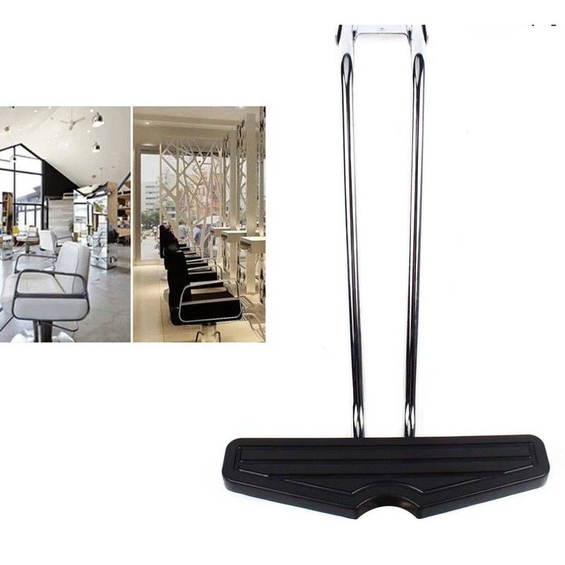Universal Barber Chair Foot Rest Replacement For Hydraulic Salon Chairs Black 1