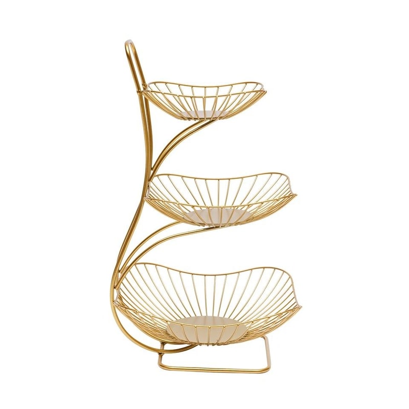 Fruit Basket Organizer Metal Wire Vegetable Storage Rack For Kitchen Counter 3