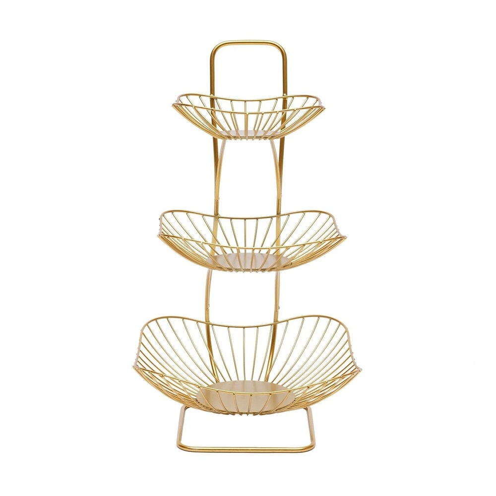 Fruit Basket Organizer Metal Wire Vegetable Storage Rack For Kitchen Counter 7