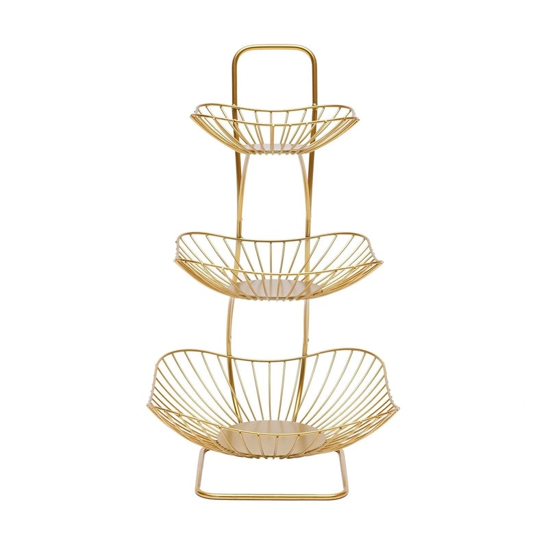 Fruit Basket Organizer Metal Wire Vegetable Storage Rack For Kitchen Counter 7