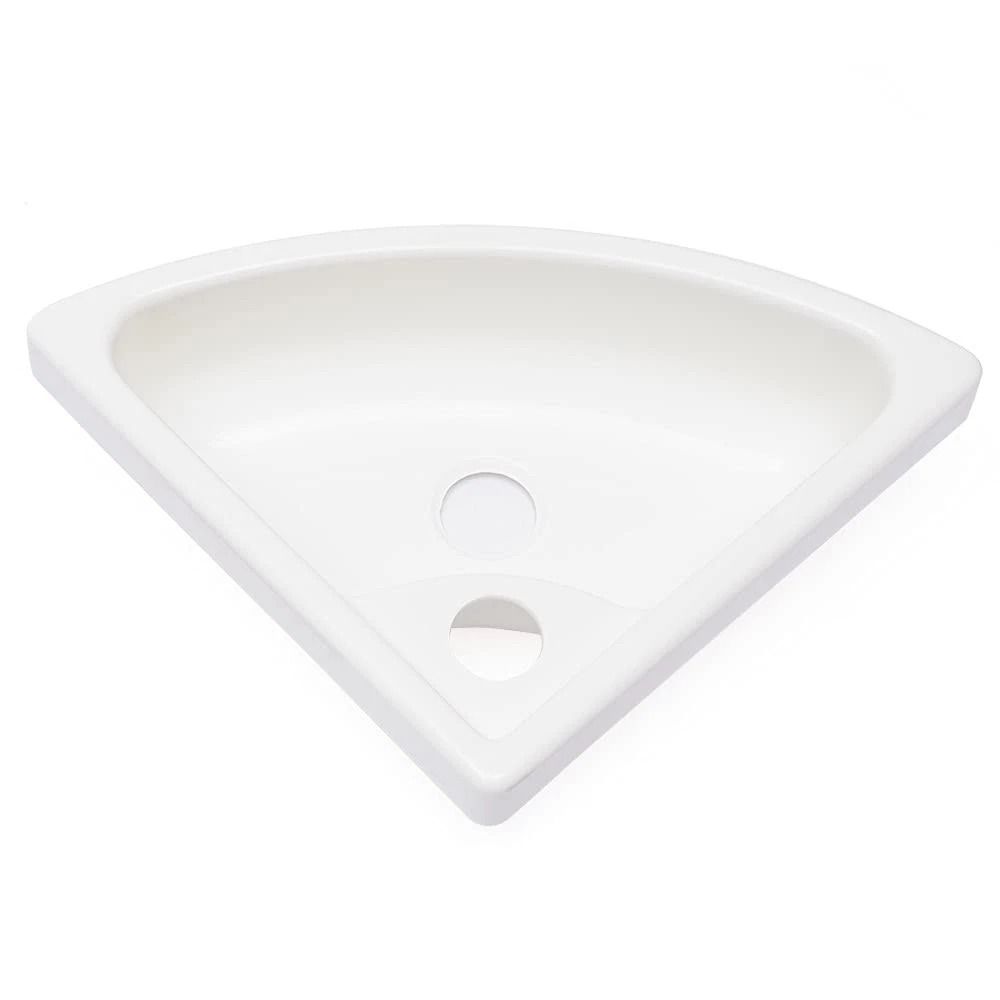 Compact RV Corner Sink Wall Mounted ABS Triangular Basin For Caravan Camper Bathroom 9