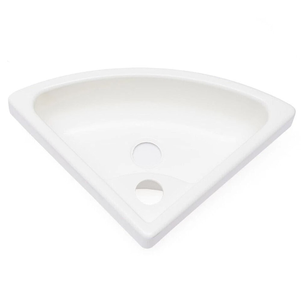 Compact RV Corner Sink Wall Mounted ABS Triangular Basin For Caravan Camper Bathroom 3