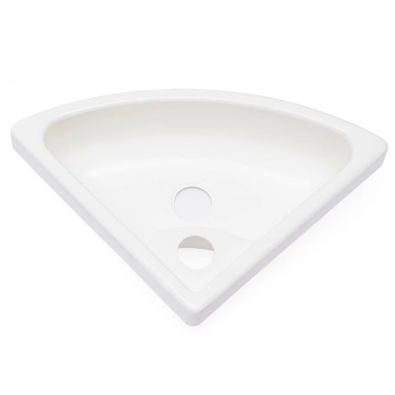 Compact RV Corner Sink Wall Mounted ABS Triangular Basin For Caravan Camper Bathroom 3