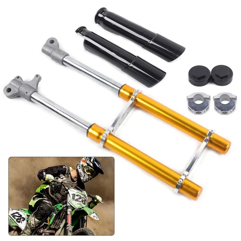 Mini Dirt Bike Front Fork Suspension Gold Triple Tree Shock Absorber For Pit Bikes 2