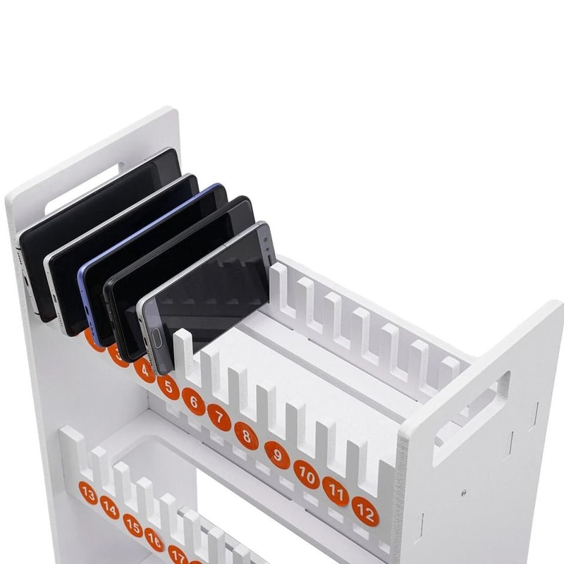 Slot Cell Phone Storage Rack Tier Classroom Phone Organizer Stand For Teachers Offices 2