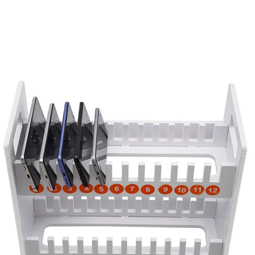 Slot Cell Phone Storage Rack Tier Classroom Phone Organizer Stand For Teachers Offices 3