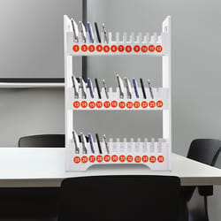 slot cell phone storage rack tier classroom phone organizer stand for teachers & offices