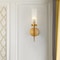 Modern Gold Wall Sconce Glass Shade Indoor Wall Light For Bedroom Hallway Living Room 1