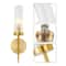 Modern Gold Wall Sconce Glass Shade Indoor Wall Light For Bedroom Hallway Living Room 3