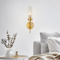 Modern Gold Wall Sconce Glass Shade Indoor Wall Light For Bedroom Hallway Living Room 6