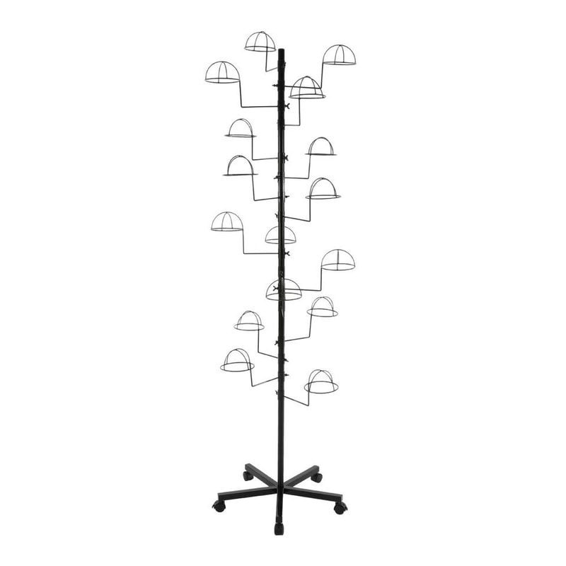 Hook Hat Display Rack Freestanding Organizer Stand For Home Retail Cap Storage 6