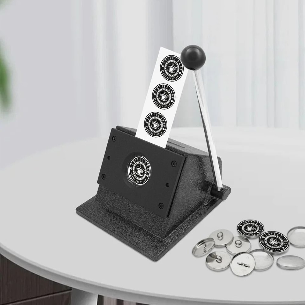 Button Maker Punch Cutter For PVC Paper Cards Manual Round Badge Die Press 1
