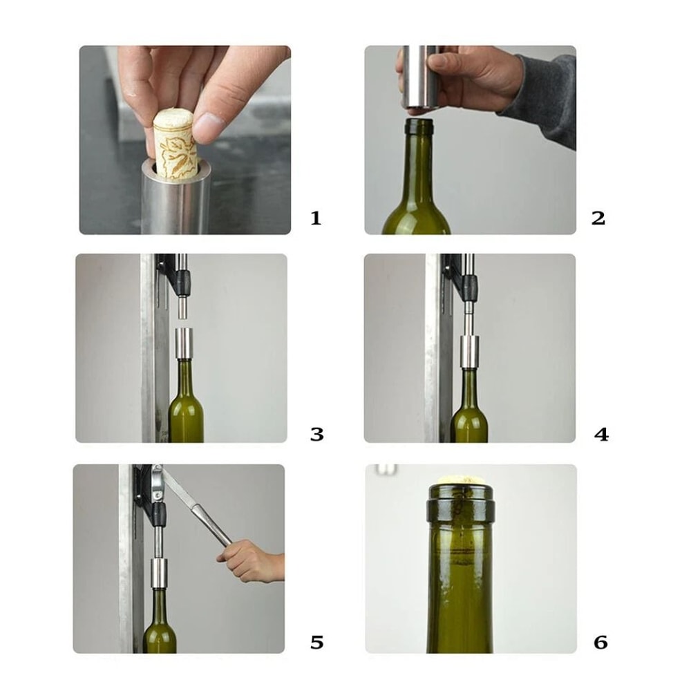 Manual Wine Corker Hand Press Bottle Corking Tool For Home Winemaking And Bottle Sealing 5