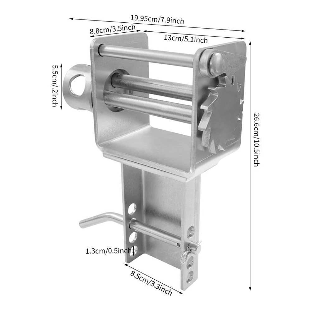 Heavy Duty Trailer Stake Pocket Winch Set For Flatbed Trucks Carbon Steel Cargo Tie Down System 1