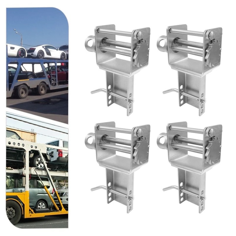 Heavy Duty Trailer Stake Pocket Winch Set For Flatbed Trucks Carbon Steel Cargo Tie Down System 3