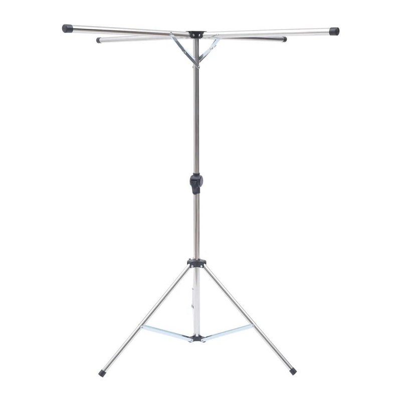 Portable Foldable Clothes Drying Rack Steel Tripod Laundry Hanger Stand For Indoor Outdoor Use 3