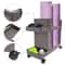 Adjustable Home Gym Storage Rack With Wheels For Dumbbells Yoga Mats And Workout Equipment 4