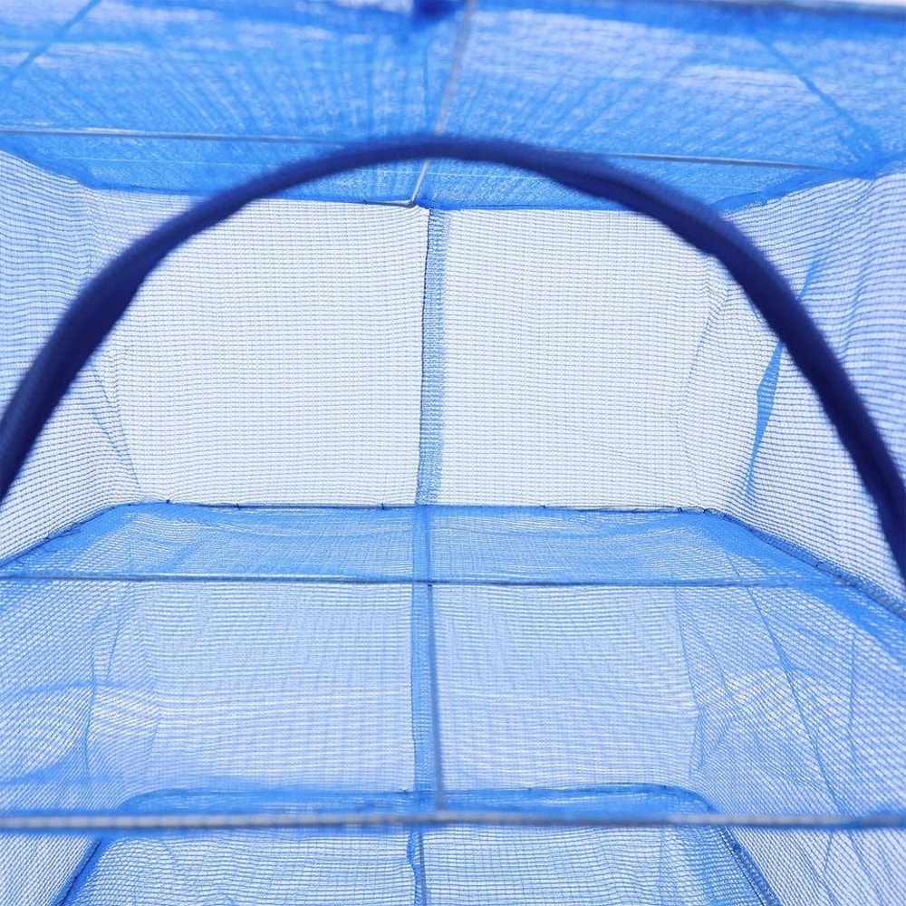 Layer Hanging Herb Drying Rack Foldable Mesh Food Fish Drying Net With Zipper 4