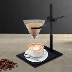 adjustable height pour over coffee dripper stand with non-slip silicone pad coffee dripper holder
